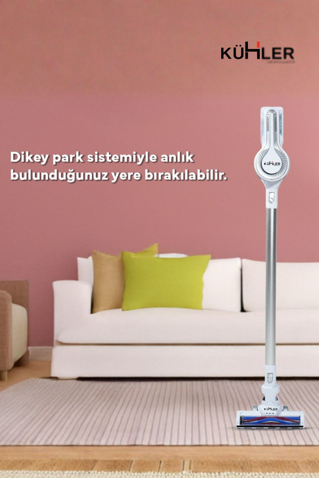 Kühler Homart  KH-V300 1009 Turbo Fırçalı Dikey Kablosuz Şarjlı Süpürge