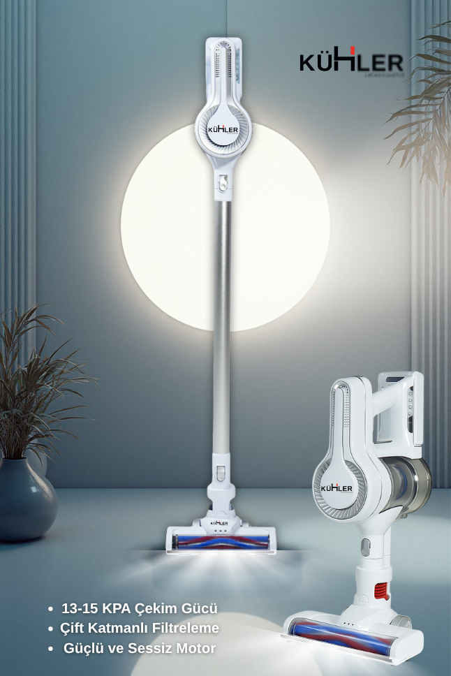 Kühler Homart  KH-V300 1009 Turbo Fırçalı Dikey Kablosuz Şarjlı Süpürge