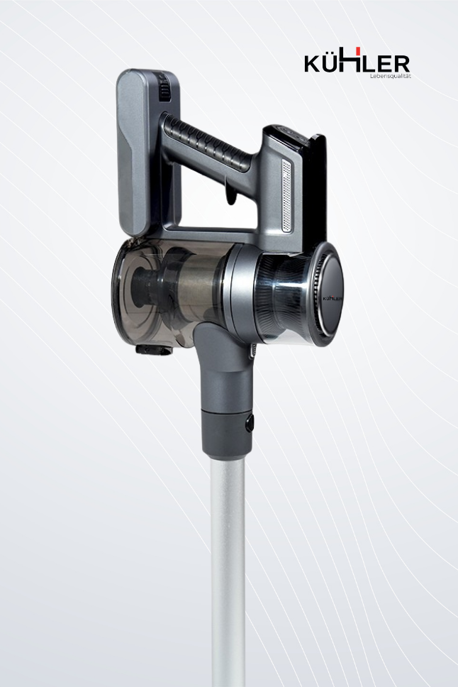 KH-V700 Metalik Gri Kablosuz Şarjlı Elektrikli Dikey Süpürge