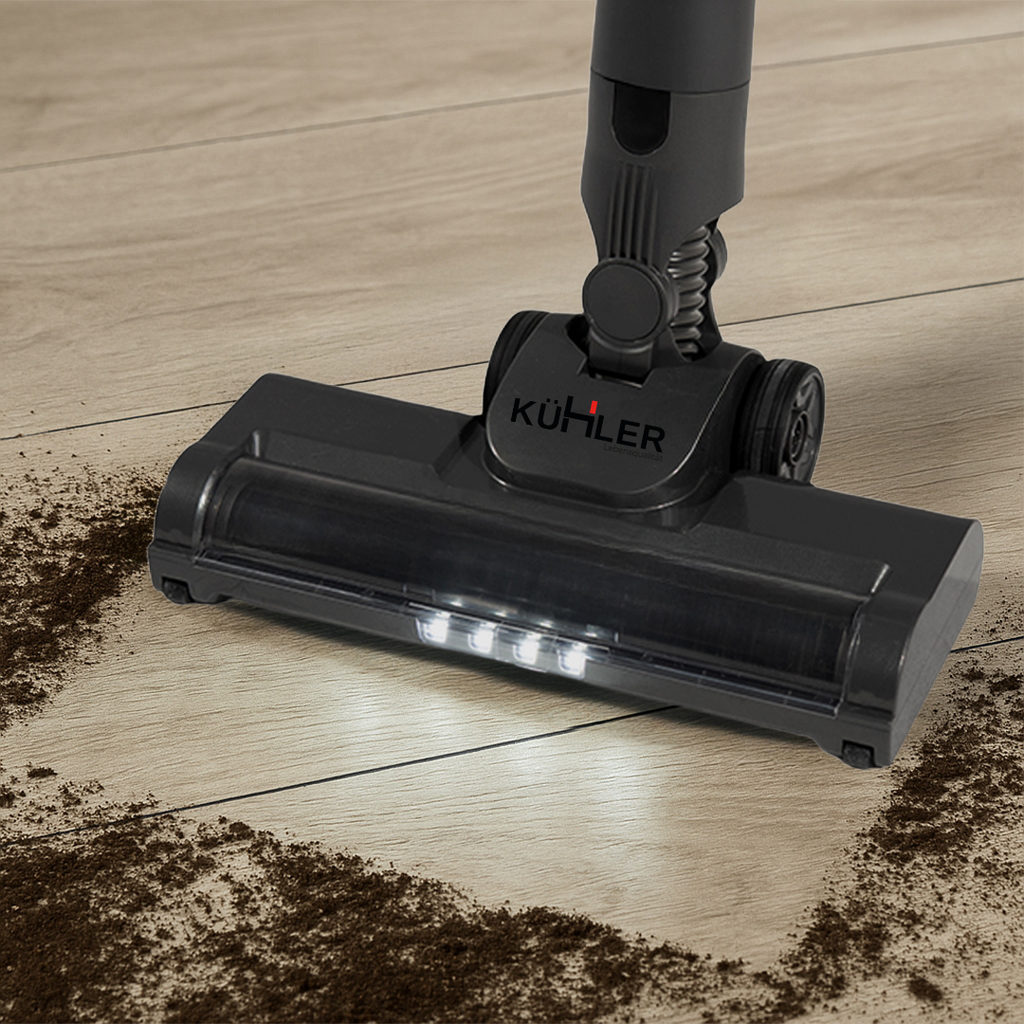 KH-V700 Metalik Gri Kablosuz Şarjlı Elektrikli Dikey Süpürge