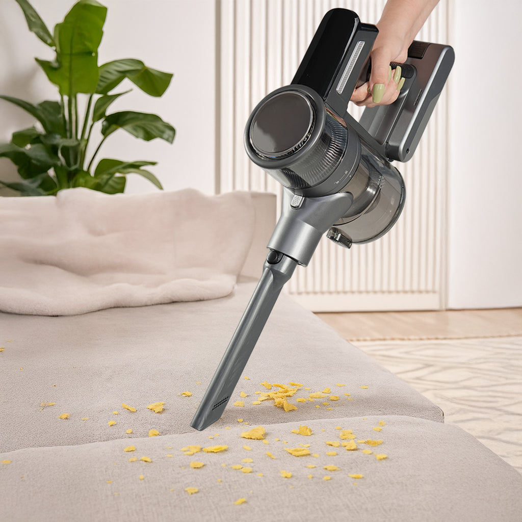 KH-V700 Metalik Gri Kablosuz Şarjlı Elektrikli Dikey Süpürge