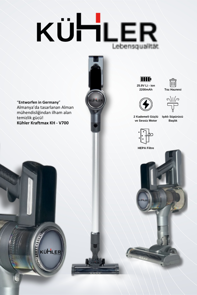 Kraftmax KH-V700 Model Batarya 25.9V Li-on 2200 mAh