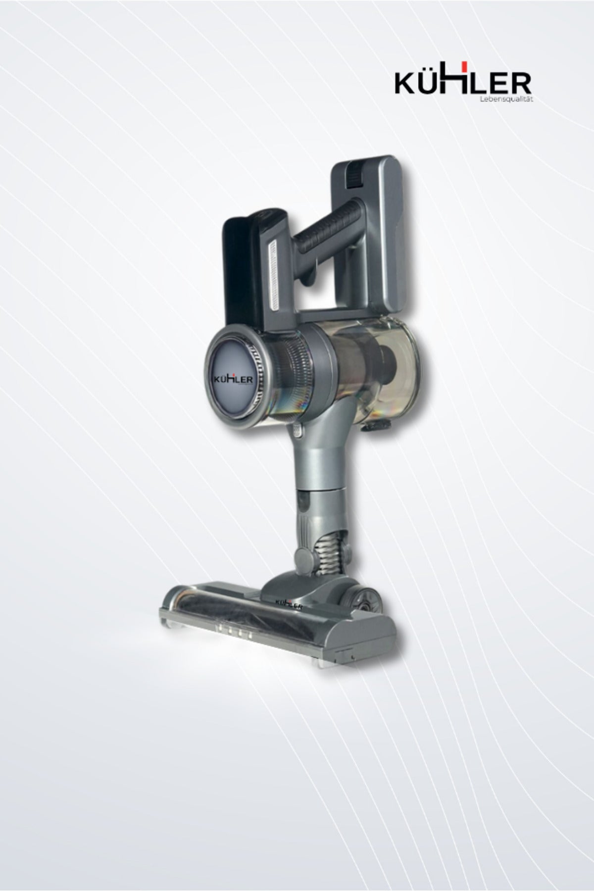 KH-V700 Metalik Gri Kablosuz Şarjlı Dikey Süpürge